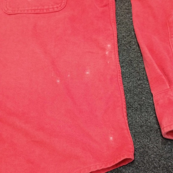 Vintage St Johns Bay Flannel Chamois Cloth‎ Shirt Adult Large Red Button Up - Picture 4 of 8